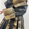 Giacca in pelle e pelliccia vintage