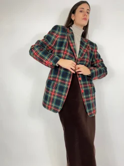 Giacca Tartan pura lana