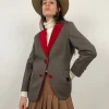 Giacca vintage con dettagli in velluto