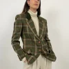 Giacca vintage in lana a quadri