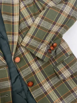 Giacca vintage in lana a quadri