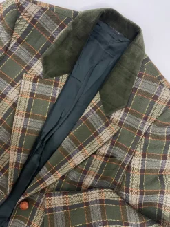 Giacca vintage in lana a quadri