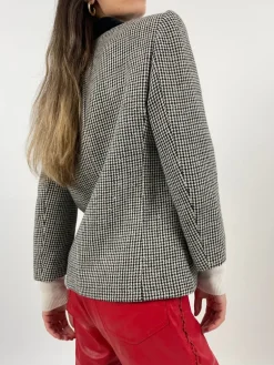 Giacca vintage in lana pied de poule