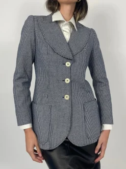 Giacca vintage in lana pied de poule