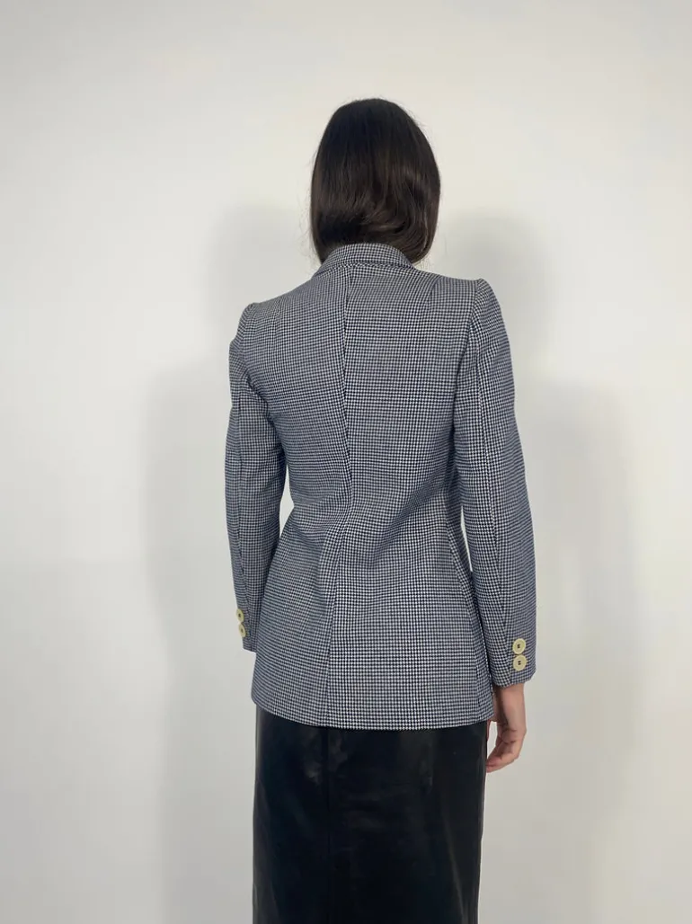 Giacca vintage in lana pied de poule