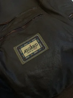 Giacca vintage in pelle scamosciata