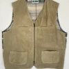 Gilet anni '80 in camoscio e lino
