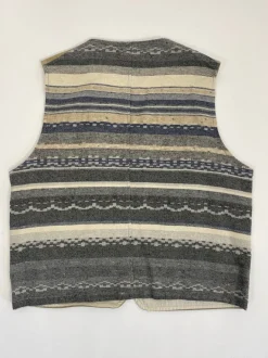 Gilet anni '80 in camoscio e lino