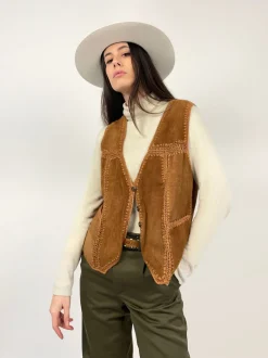 Gilet in camoscio