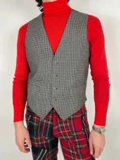Gilet lana pied de poule