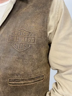 Gilet Motor Ride Hard Cycles anni '70
