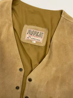 Gilet Rifle vintage in camoscio