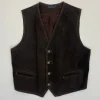 Gilet vintage in vera pelle