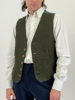 Gilet vintage in vera pelle