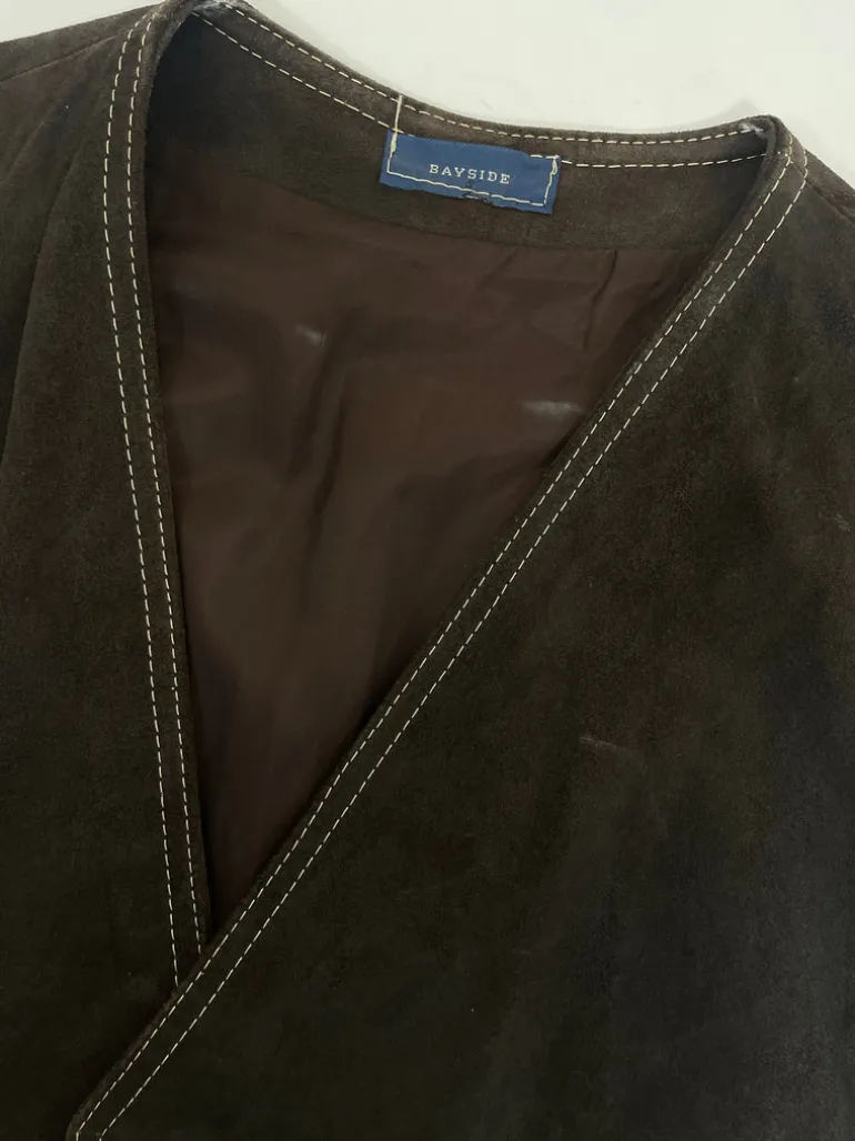 Gilet vintage in vera pelle