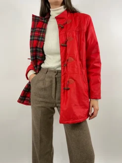 Giubbotto vintage con fodera in lana tartan
