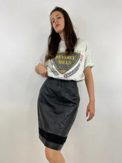 Gonna in pelle 1980s