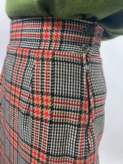 Gonna midi in lana tartan