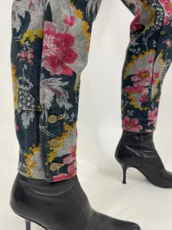 Jeans Kenzo anni '80 fantasia a fiori