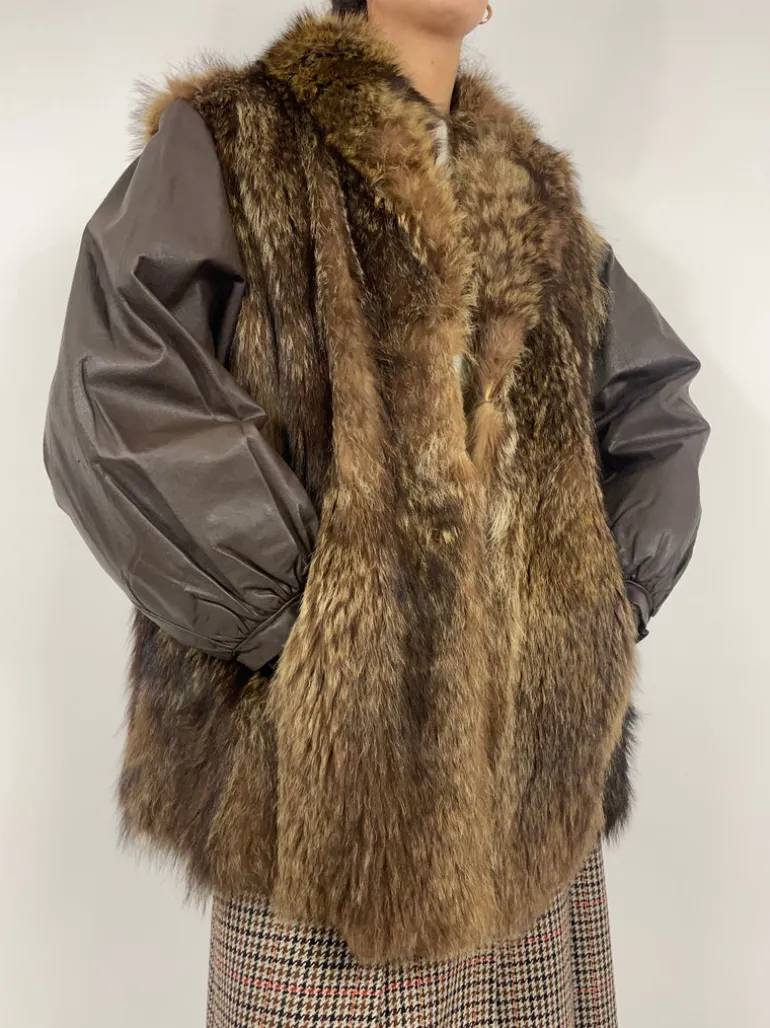 Leather Jacket con pelo sartoriale