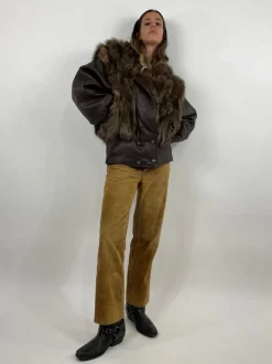 Leather jacket e pelliccia