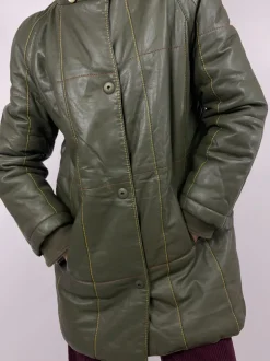 Leather jacket green