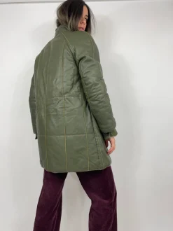 Leather jacket green