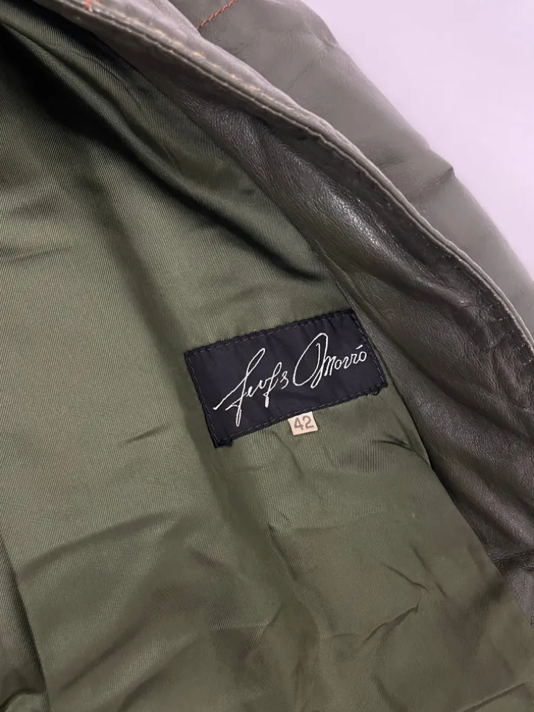 Leather jacket green