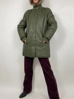 Leather jacket green