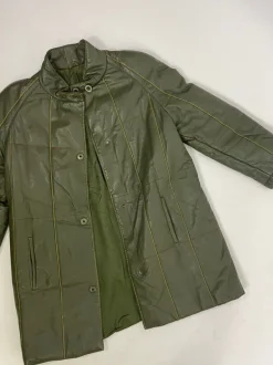 Leather jacket green
