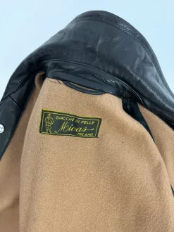 Leather jacket Pea Coat anni '60