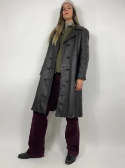 Leather jacket Trojan anni ‘70 con pelliccia