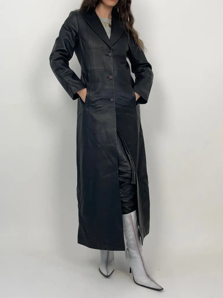 Long Leather Coat