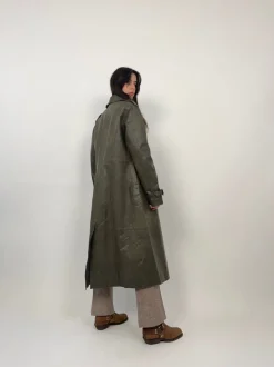 Long leather jacket