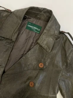 Long leather jacket