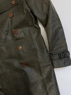 Long leather jacket