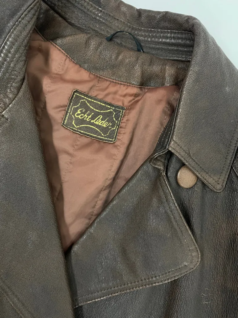 Long leather jacket anni ‘60