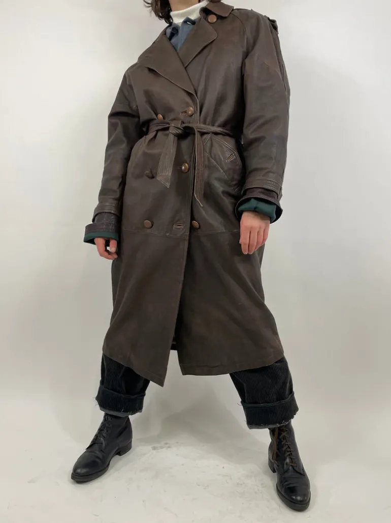 Long leather jacket anni ‘60