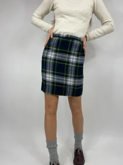 Minigonna lana tartan