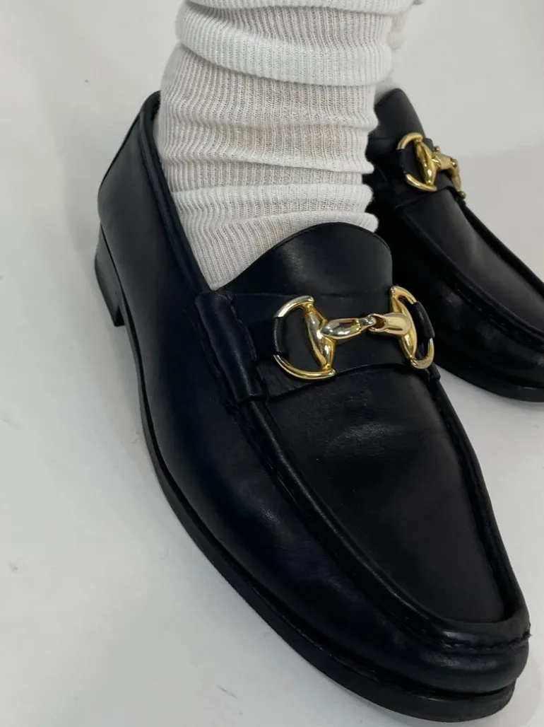 Mocassino vintage con fibbia oro - Numero 39