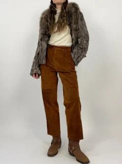 Pantalone anni '70 in camoscio