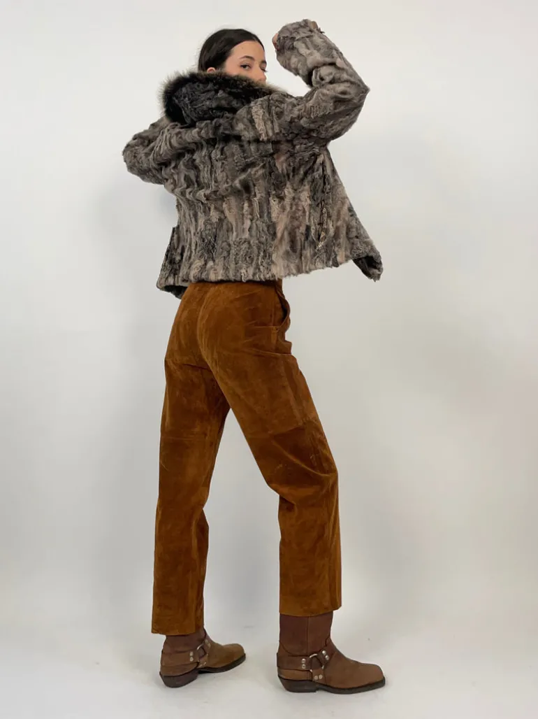 Pantalone anni '70 in camoscio