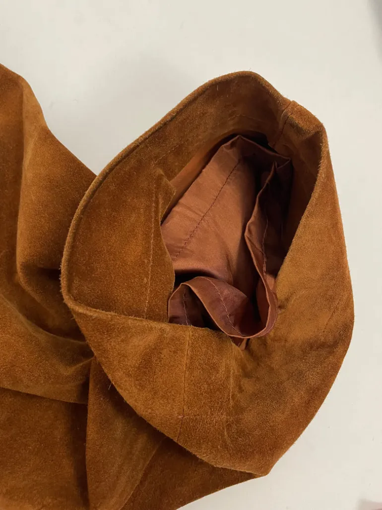 Pantalone anni '70 in camoscio