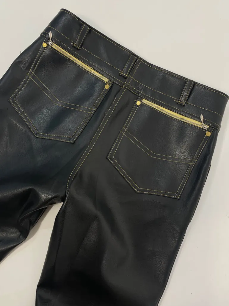Pantaloni a sigaretta in vera pelle anni '60