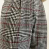 Pantaloni a sigaretta Principe di Galles in lana