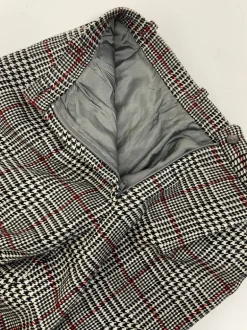 Pantaloni a sigaretta Principe di Galles in lana