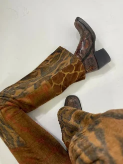 Pantaloni a zampa animalier Gianfranco Ferré