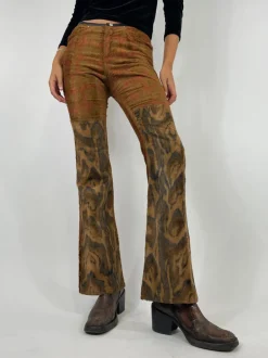Pantaloni a zampa animalier Gianfranco Ferré