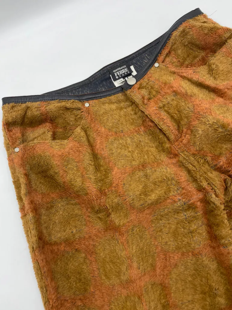Pantaloni a zampa animalier Gianfranco Ferré