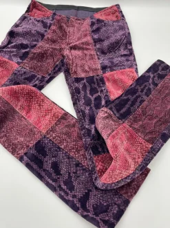 Pantaloni in velluto pitonato anni '70